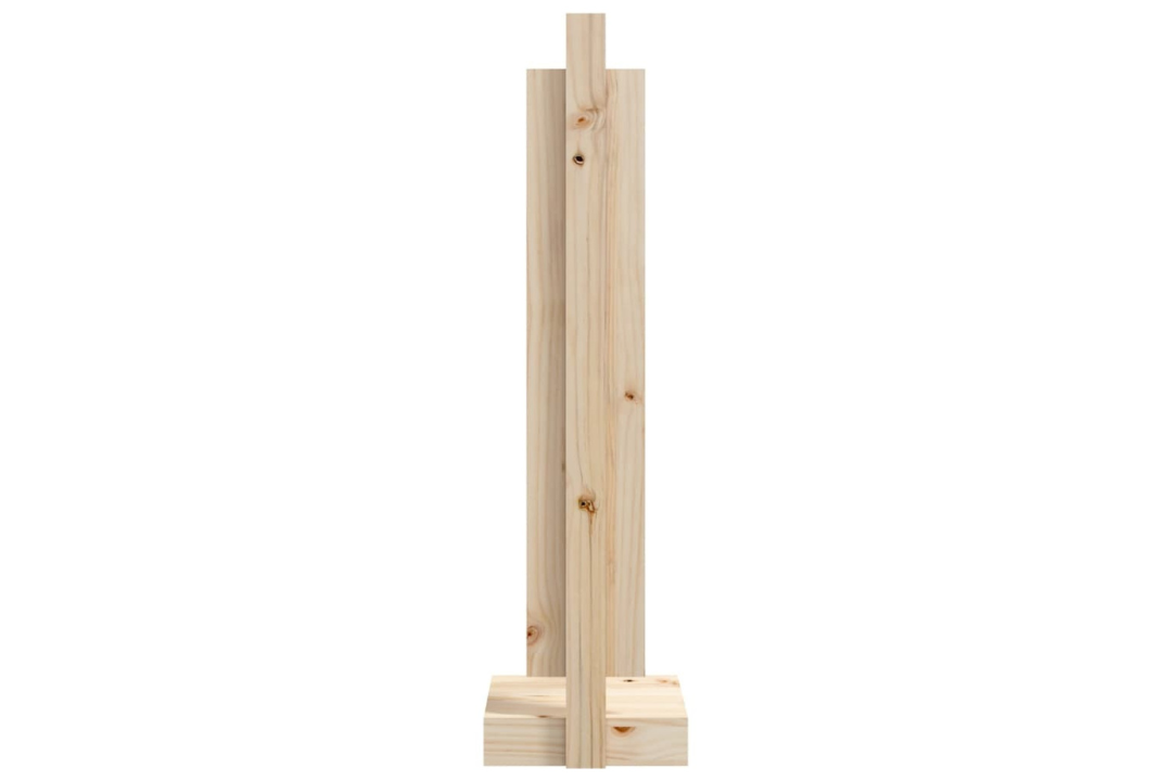 Log Holder 33.5 x 30 x 110 cm Solid Pine Wood – Rustic Finish Firewood Storage