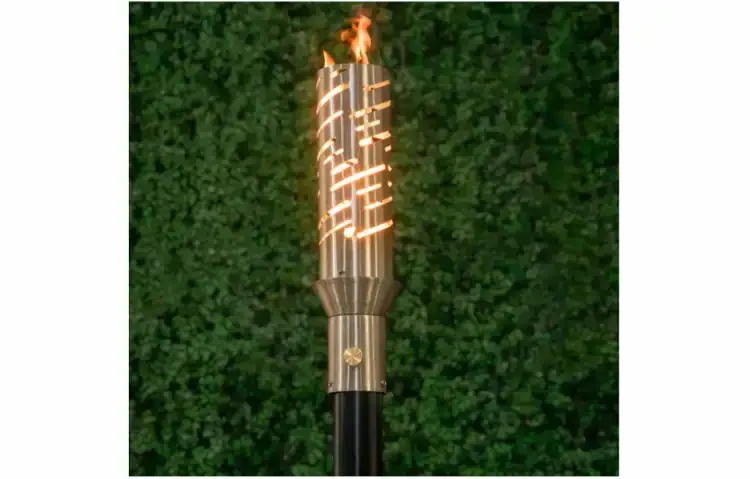Comet Style Stainless Steel Gas Tiki Torch Head Lit