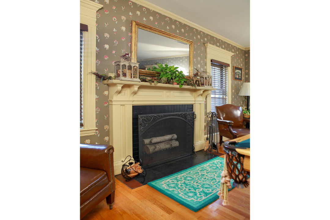 Sterling Flat Fireplace Screen in 44" W x 33" H and Seamless Flat Bar Frame