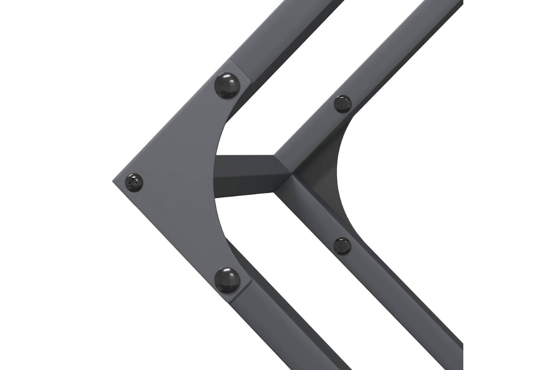 Stylish Firewood Rack 100 x 25 x 100 cm in Anthracite Made of Cold-Rolled Steel