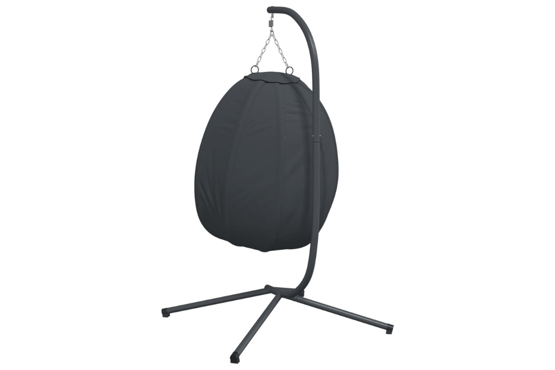Stable Hanging Egg Chair with Stand Anthracite Steel & Fabric Cushions