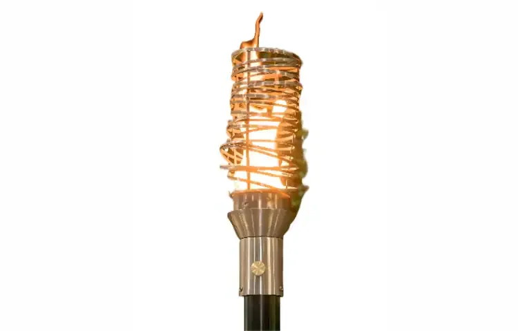 Cyclone Style Stainless Steel Gas Tiki Torch Head – Modern Outdoor Lighting
