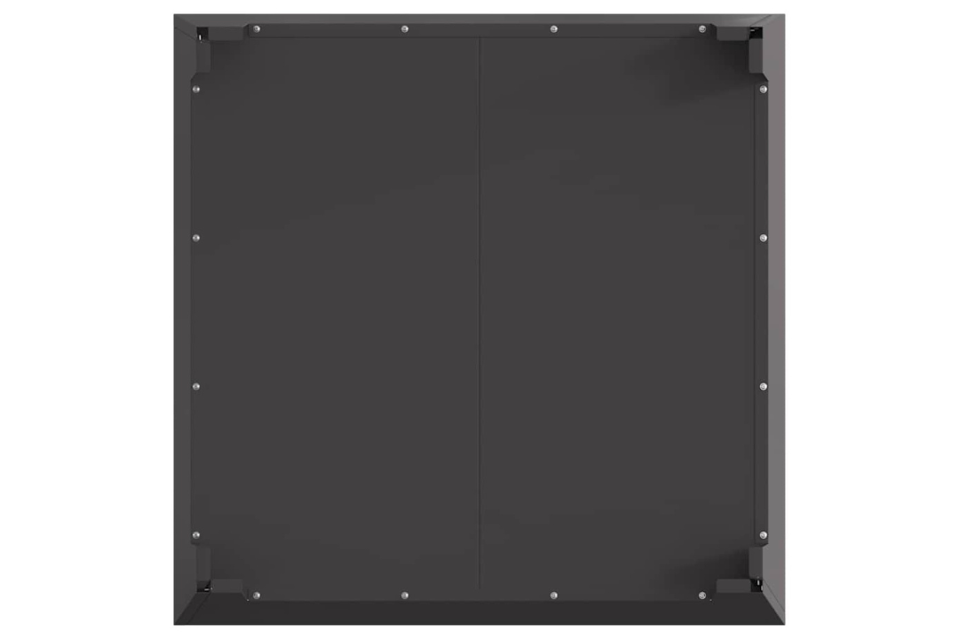 Modern Fire Pit Square 80 x 80 x 43 cm Steel in Black Cold-Rolled Steel
