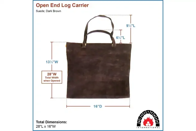 Suede Log Carrier – Dark Brown Specifications