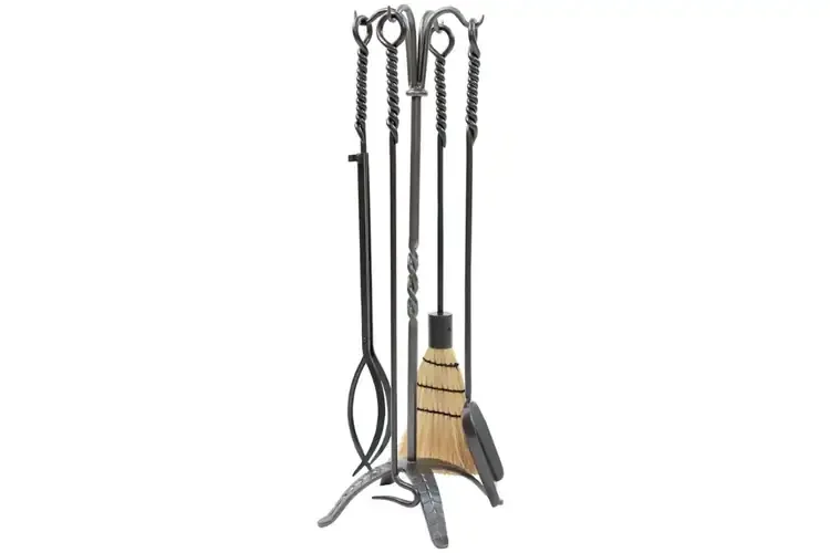 5 Pieces Rope Fireplace Tool Set