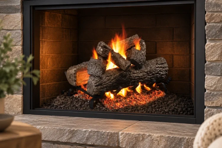 Real Fyre Golden Oak See-Thru Gas Log 18"