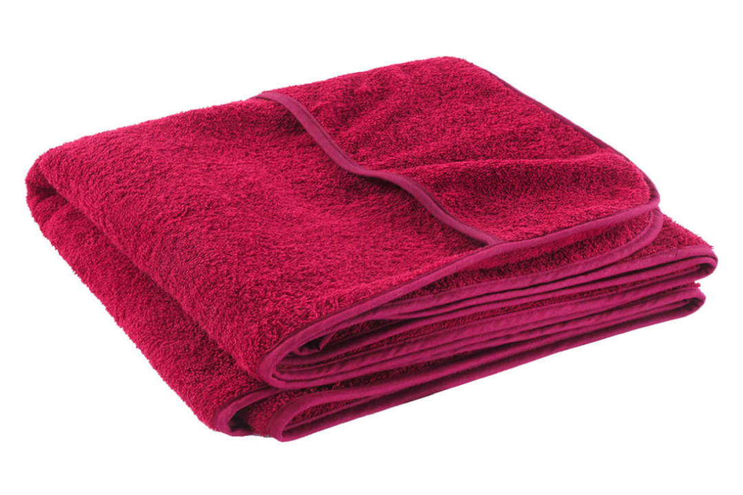 Beach Towels 2 pcs 75x200 cm Fabric 400 GSM in Burgundy Made of Cotton and Polyester Blend
