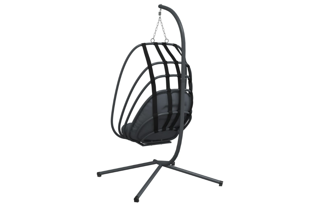 Stable Hanging Egg Chair with Stand Anthracite Steel