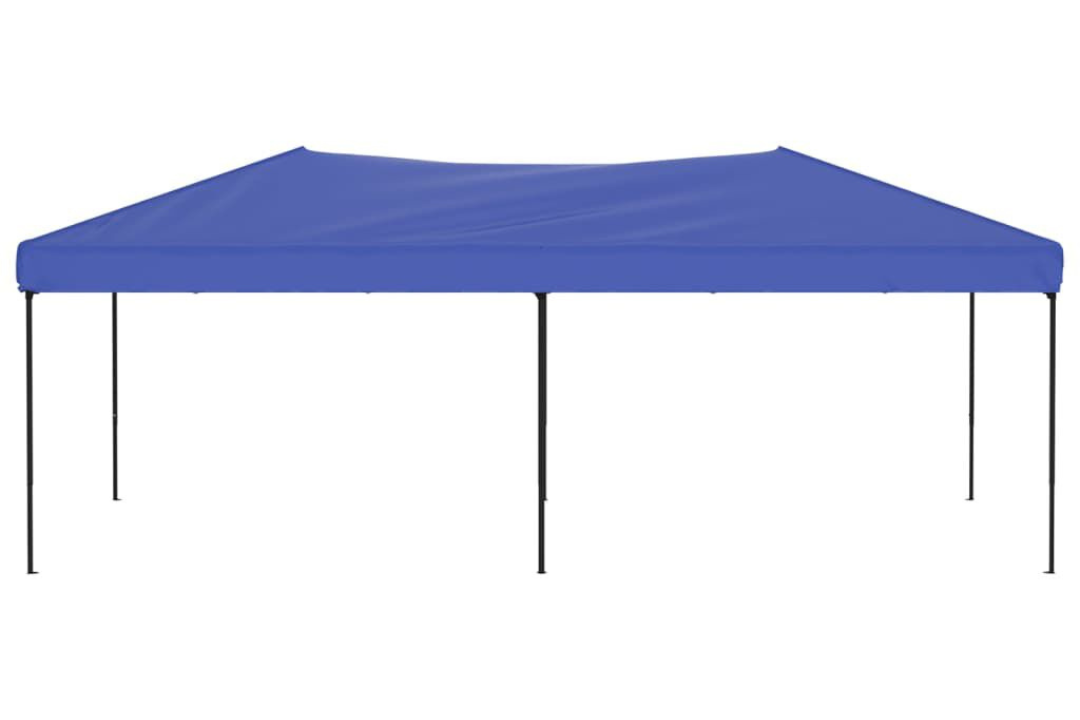 UV-Resistant Folding Party Tent 3 x 6 m in Blue with 210D Oxford Fabric with Silver Coating
