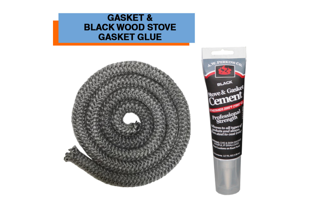 6 Ft x 7/8" Lopi Wood Stove Door Gasket with Stove Gasket Cement