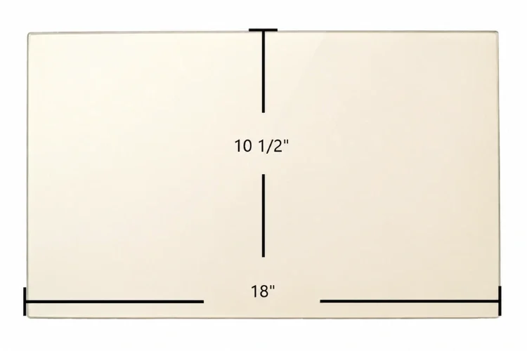 Osburn 2000 Ceramic Glass Panel – 18" x 10 1/2"