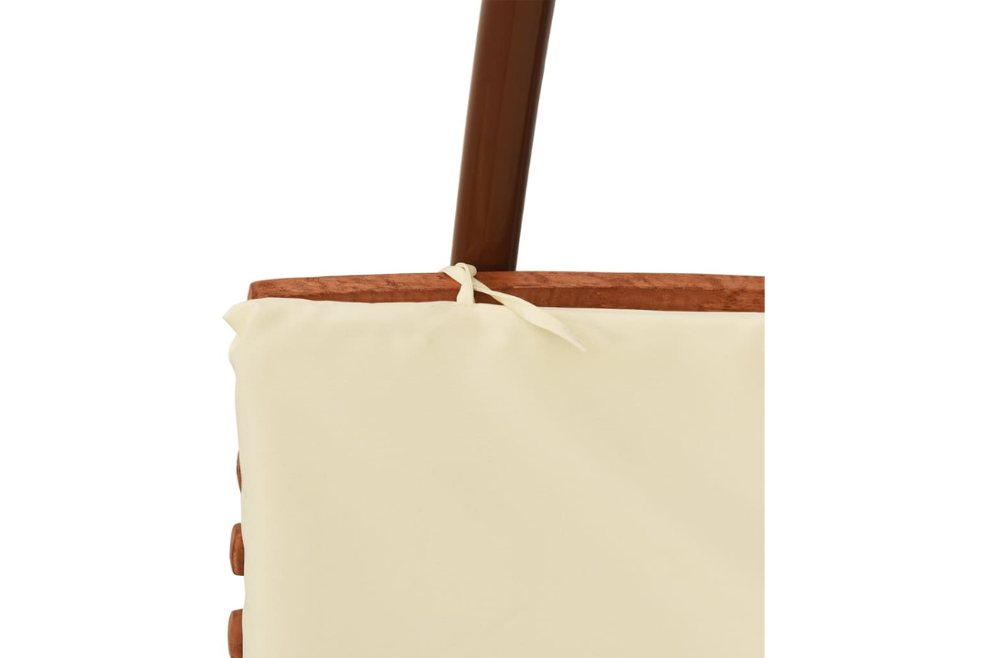 Swing Chair with Cushion Fabric and Solid Wood Poplar Cushion Details