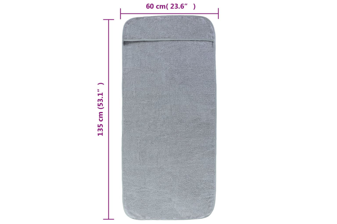 Beach Towels 4 pcs – 60 x 135 cm in Gray with 400 GSM Cotton Blend Specifications