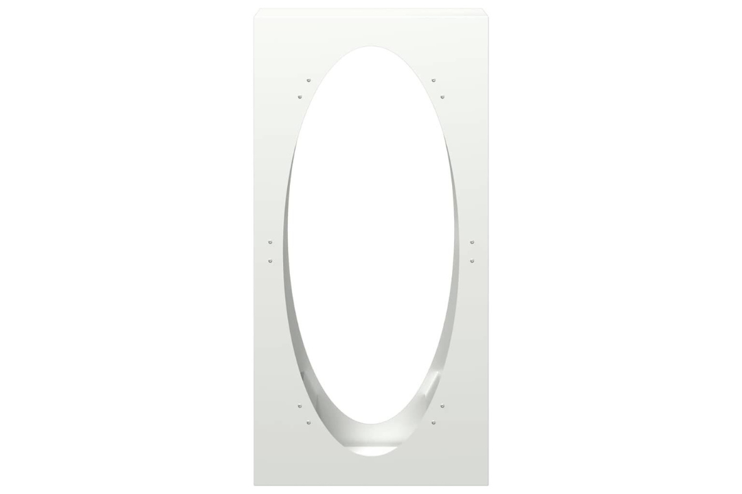 Sleek Firewood Rack 50 x 23 x 100 cm in White Made of Cold-Rolled Steel