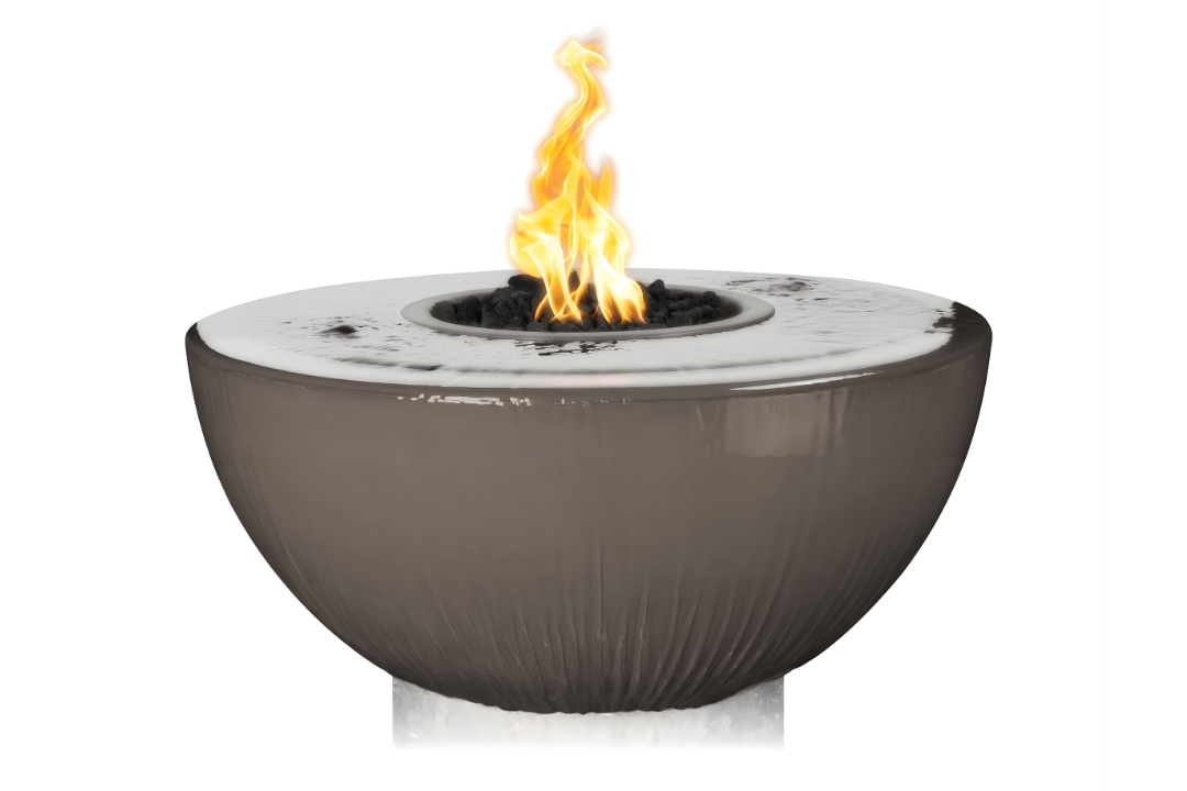 The Outdoor Plus 38" Sedona 360° Spill Fire & Water Bowl - Chestnut
