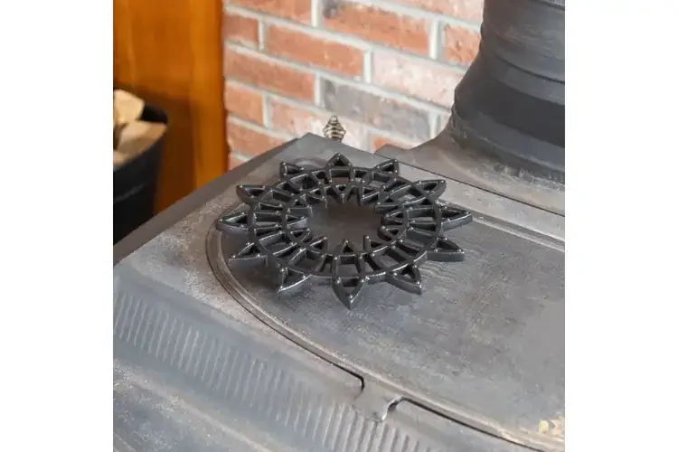Flower Wrought Iron Trivets – Rust-Resistant Cast Iron Plant Stands in 12 Inches