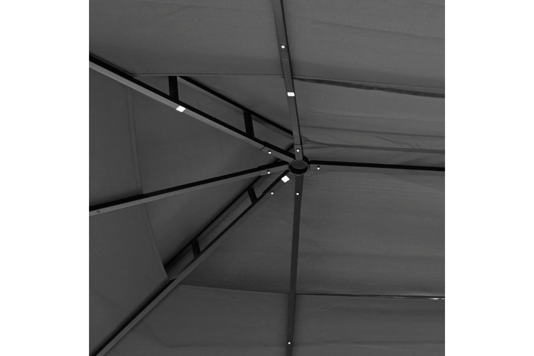 Gazebo with Roof Anthracite 400x300x270 cm Steel with 100% Polyester Roof with PA Coating