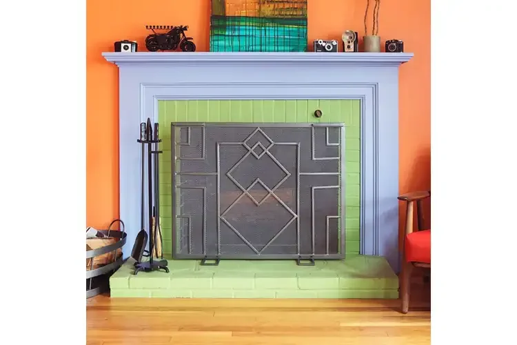 Wright Design Flat Fireplace Screens