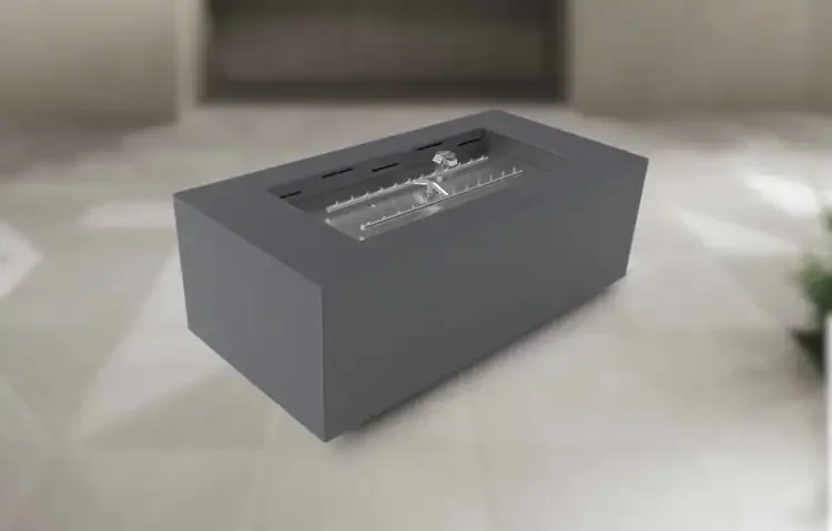 HPC Tejas Silver Vein Rectangular Fire Pit Enclosure