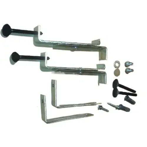 Standard Lintel Clamp Kit with Bottom Brackets for Masonry Fireplace Doors