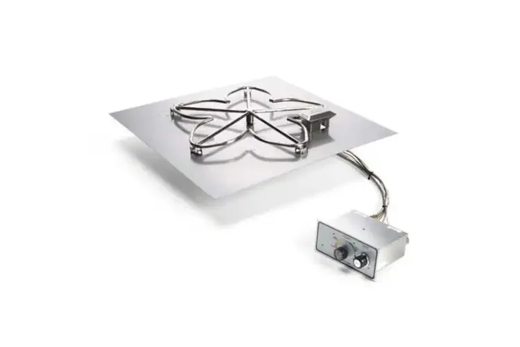HPC Square Flat Fire Pit Insert Manual Ignition