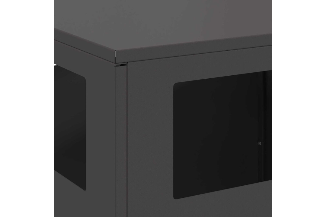 Minimalist Fire Pit 50 x 50 x 100 cm Steel in Black Cold-Rolled Steel
