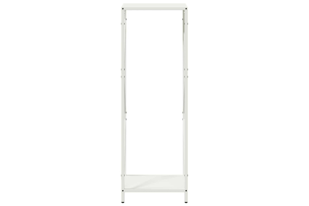 Chic Firewood Rack 34 x 25 x 100 cm in White Made of Cold-Rolled Steel