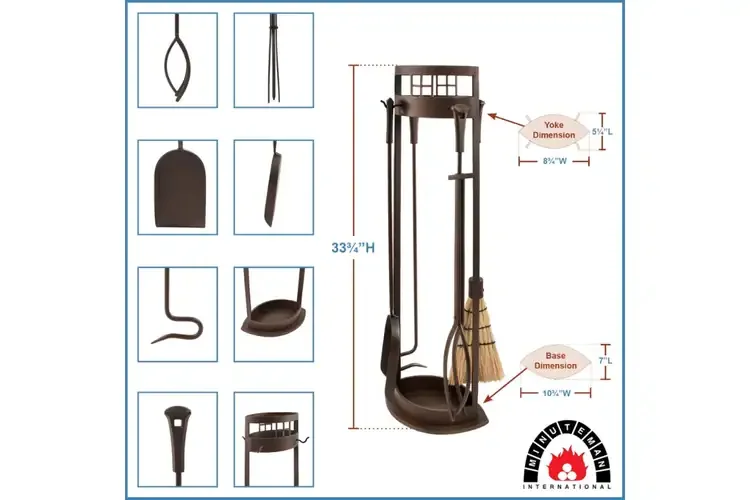 Arts and Crafts Fireplace Tool Set Specifications