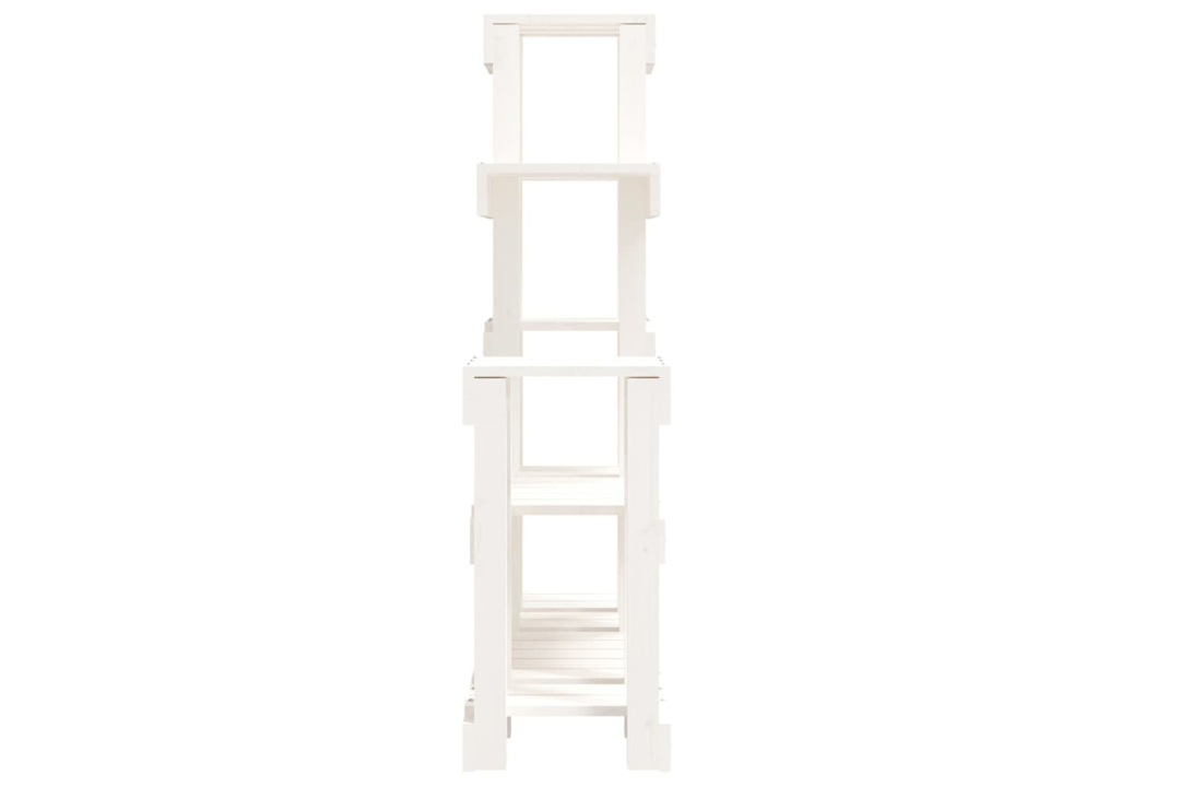 Modern Plant Stand 92 x 25 x 97 cm Solid Wood Pine in White