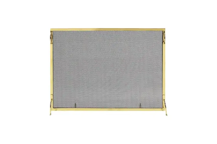 Montreal Fireplace Screens – Polished Brass in 44” x 33”
