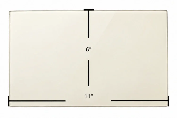 Earth Stove 828 Ceramic Glass Panel – 11" x 6"