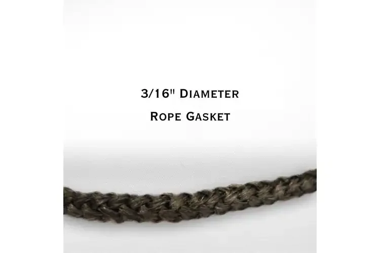 3/16" Black Fiberglass Rope Gasket | 5 ft and 7 ft