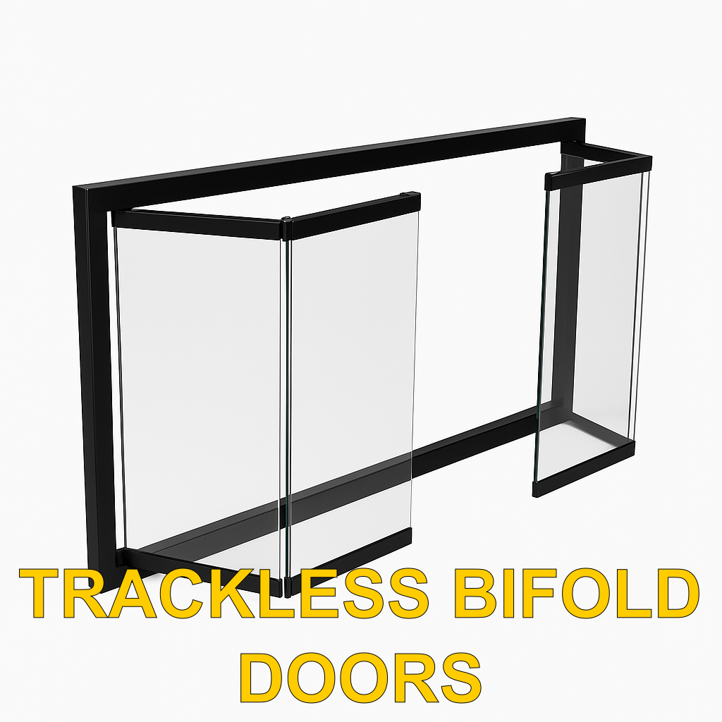 Medio Masonry Fireplace Door Trackless Bifold Doors