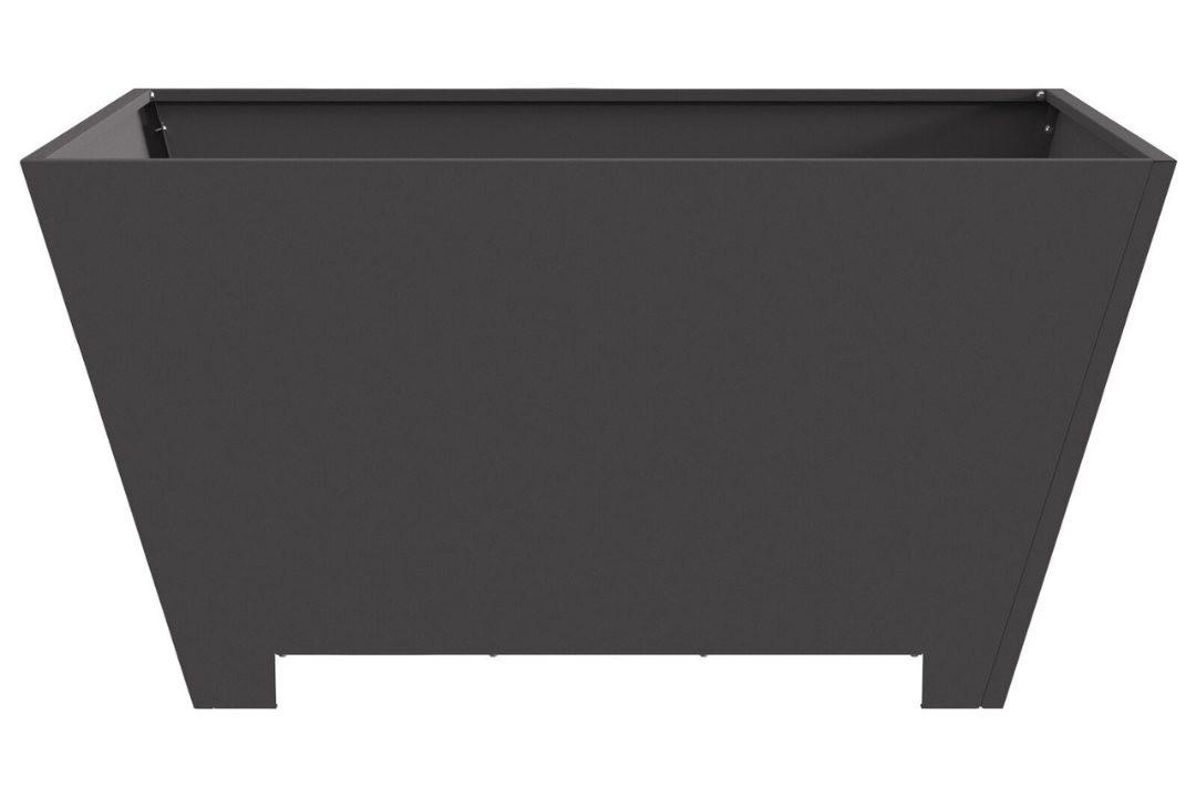Fire Pit Square 80 x 80 x 40 cm in Matte Black Cold-Rolled Steel