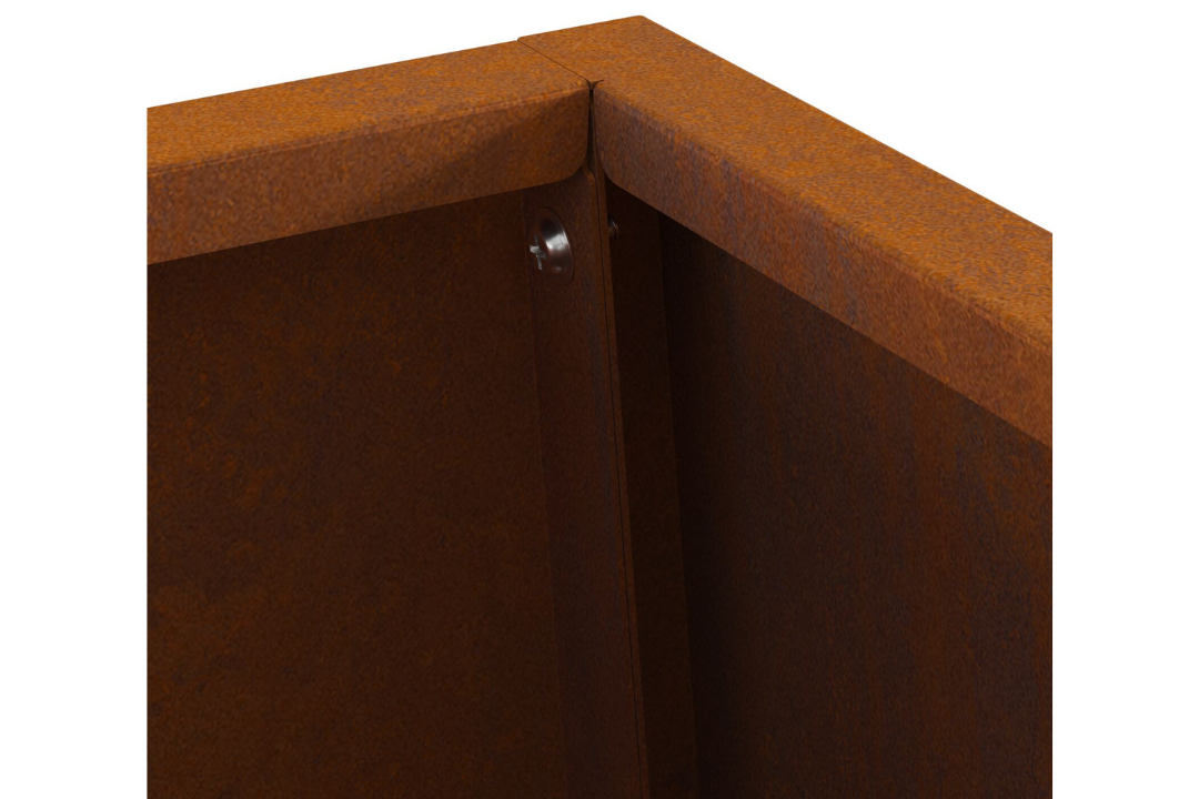 Polished Fire Pit Cone 50 x 35 x 100 cm in Rusty Brown Weathering Steel