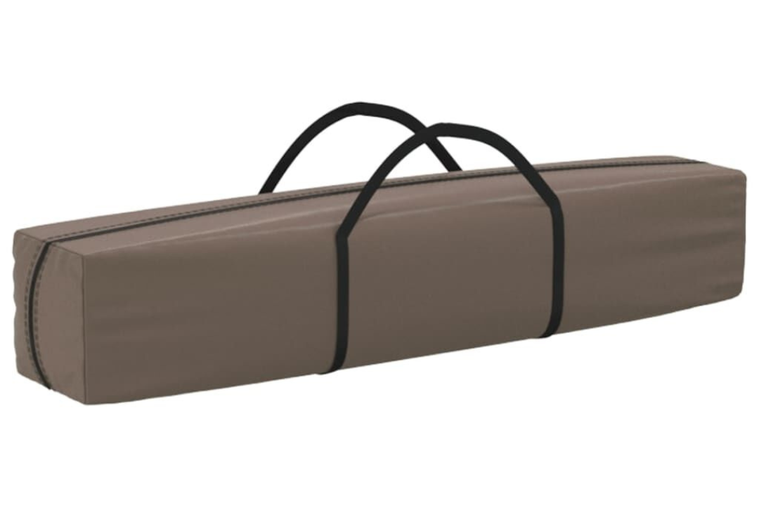 Folding Party Tent 3 x 6 m in Taupe with 210D Oxford Fabric with Silver Coating and Bag