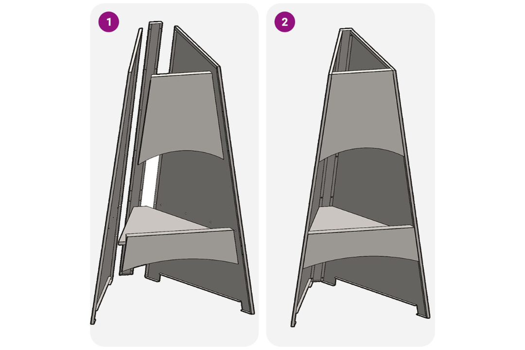 Fire Pit Pyramid 50 x 45 x 95 cm Steel in Black Cold-Rolled Steel Easy Assembly