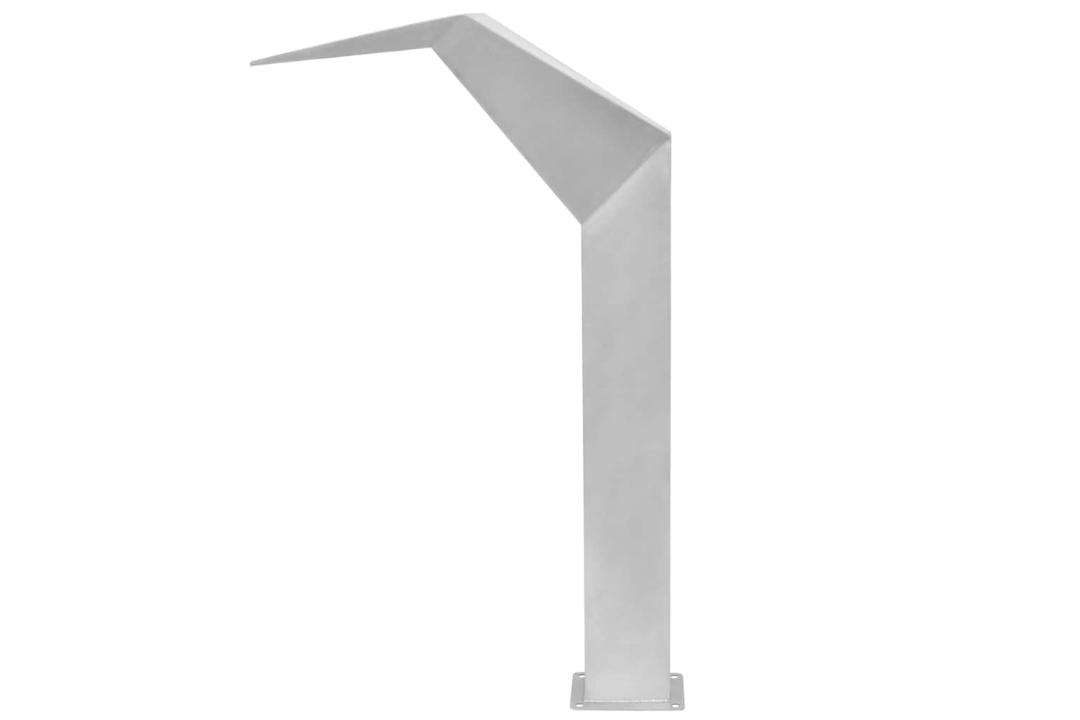 Pool Fountain in Silver Stainless Steel SS 304 in 19.7 x 19.7 x 35.4 in with Adjustable Flow