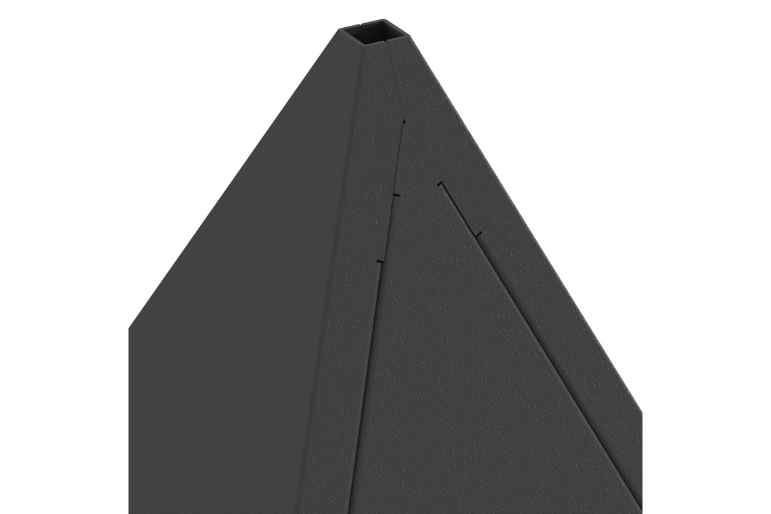 Heat-Resistant Fire Pit Pyramid 50 x 50 x 51 cm in Black Cold-Rolled Steel