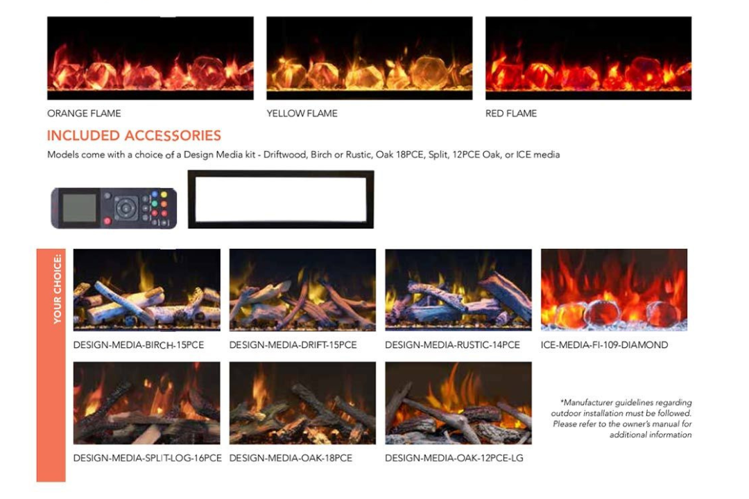 Amantii Symmetry XT Bespoke Electric Fireplace Accessories