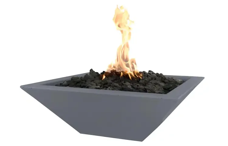 Square Maya Fire Bowl - GRFC - Grey