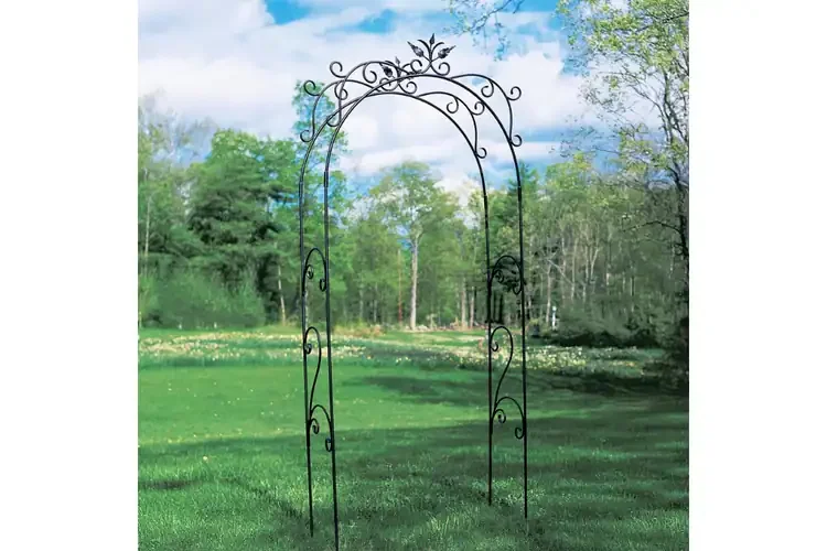 Tuileries Arbor this wrought iron beauty brings a little French elegance right to your backyard