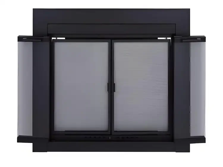 Ardmore Black Fireplace Door Bifold Doors Open