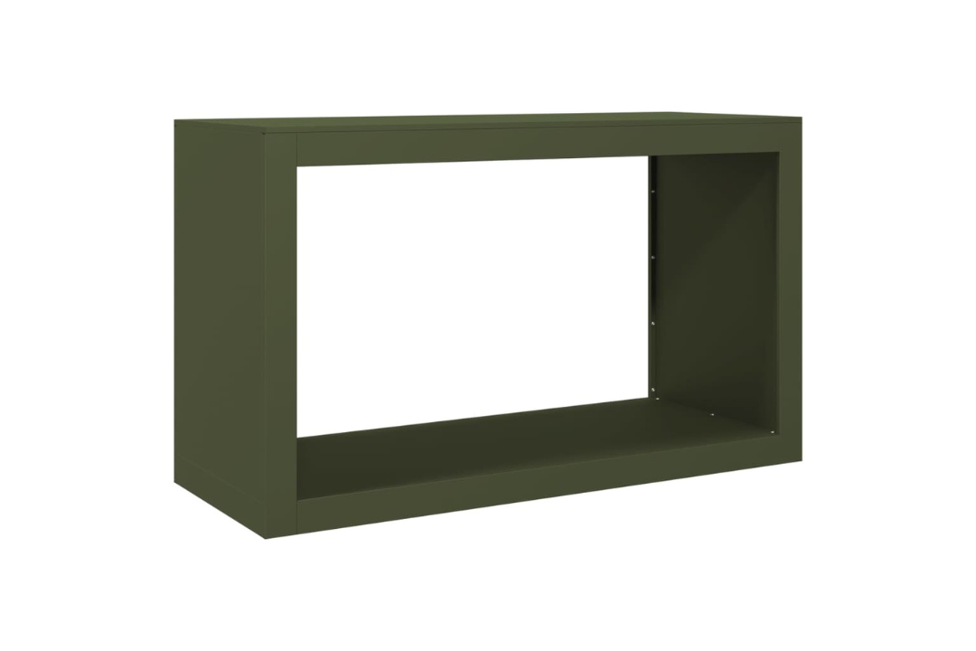 Firewood Rack 100 x 40 x 60 cm Steel in Green