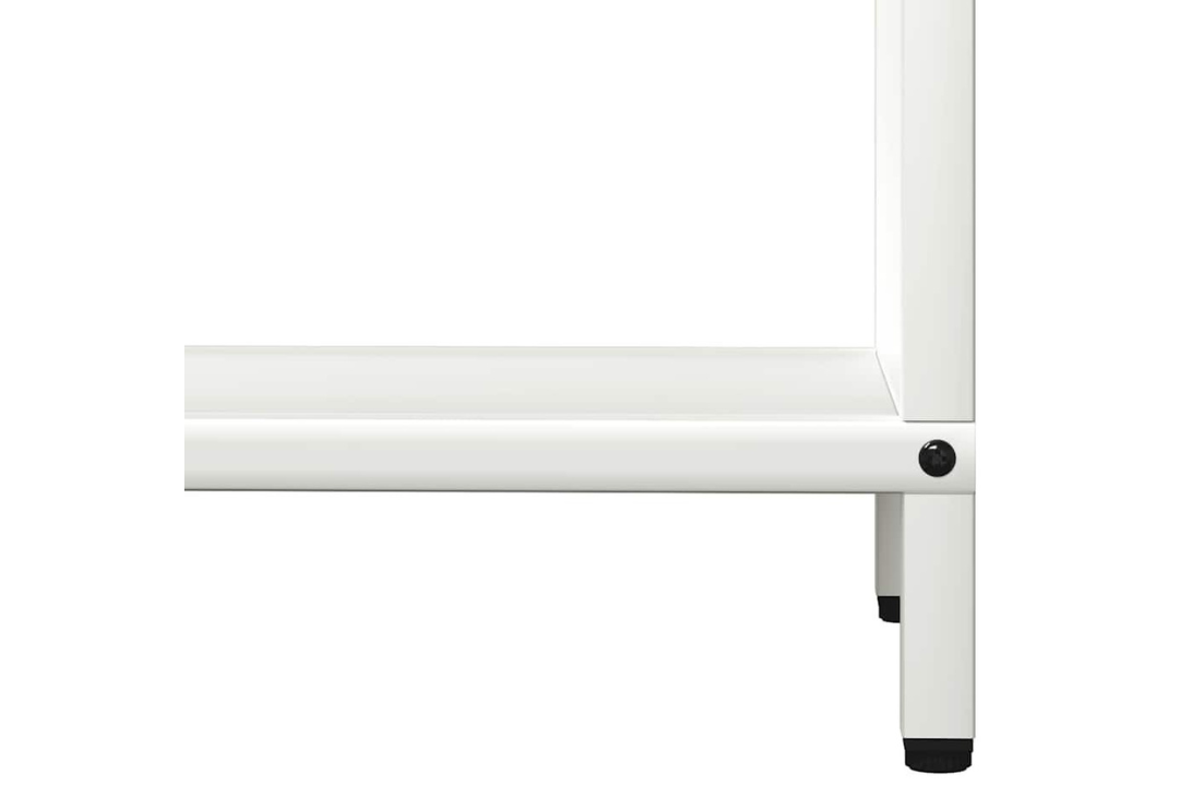 Aesthetic Firewood Rack 60 x 25 x 60 cm in White Made of Cold-Rolled Steel