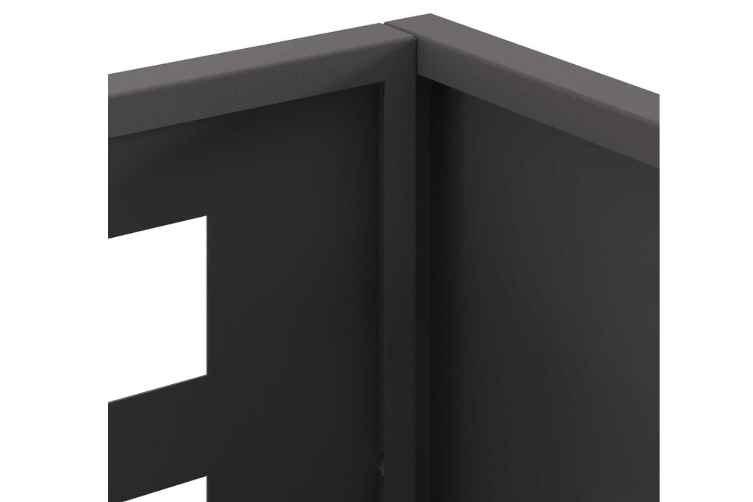 Sleek Fire Pit Rectangular 50 x 30 x 40 cm in Black Cold-Rolled Steel