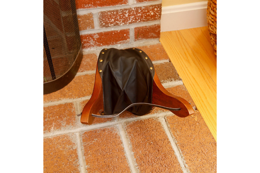 Functional Town & Country Fireplace Bellows – Mango Wood, Leather & Brass