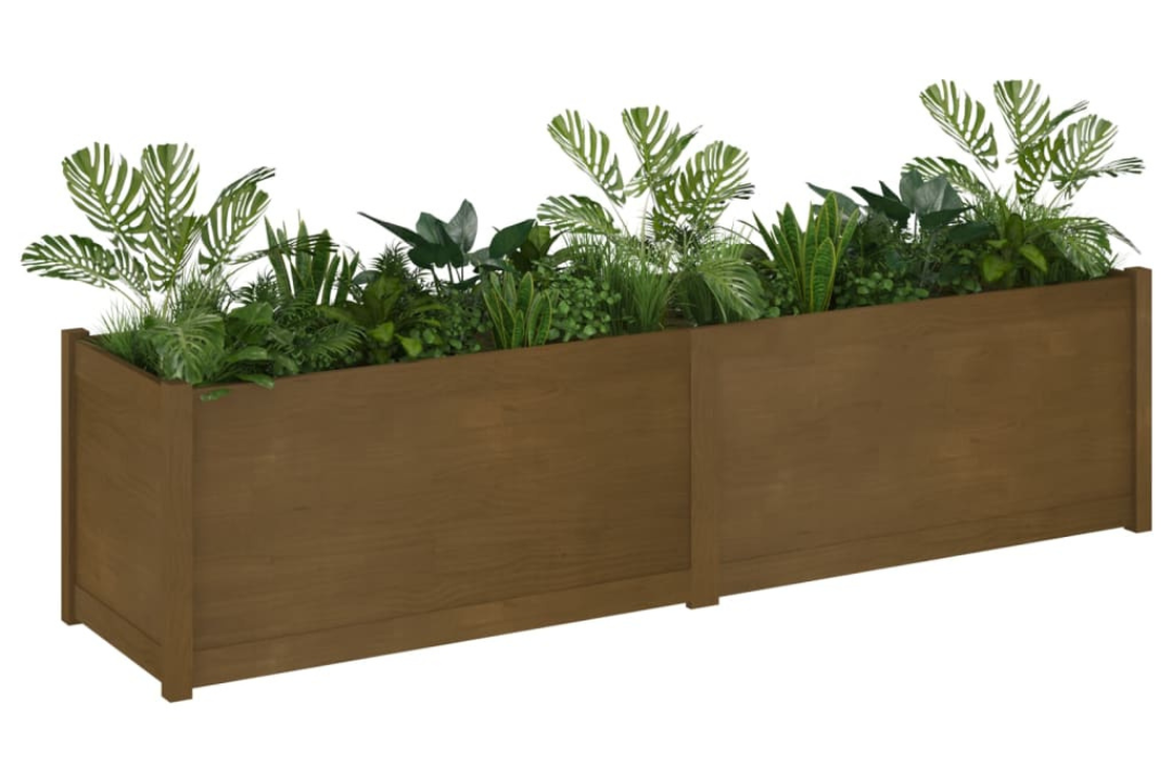 Garden Planter Honey Brown Solid Pinewood - A Stylish, Durable, and Practical Planter