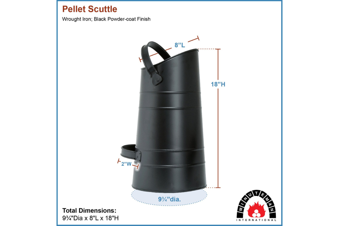 Black Pellet Scuttles Specifications