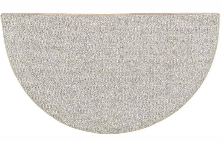 Cozy II Khaki Half Round Olefin Hearth Rug – 27" x 48" by Goods of the Woods